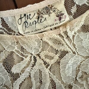 Free People Cream Lace Dress - Delicate Floral Lace